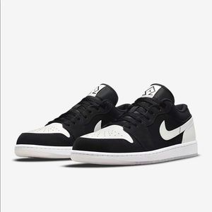 Air Jordan 1 Low Diamond Shorts Black/White Mens 11